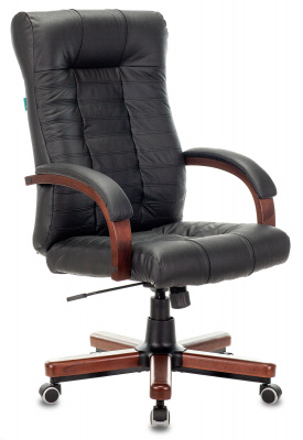 Кресло руководителя Бюрократ KB-10 WALNUT кожа